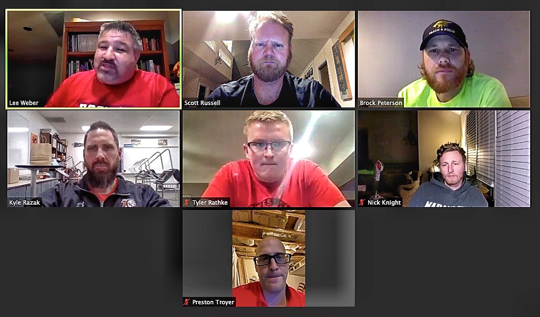 ScottRussellOLY's tweet photo. Great discussion & openness to share! 200/400/800, recovery times, #FTC , tempo, volumes, auto regulation, Russian periodization, COVID. Continuing to confirm ideas that I have! #student4life Thanks to @CoachPTroyer @coachlaw71 @BLXCbobcats @Coach_Rathke @BSHSTrack @NKSportsPod https://t.co/nAcJx6RtAw