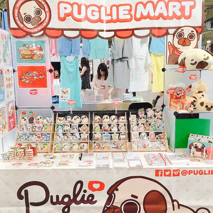 Puglie Mart as an artist alley table at Anime North 2019