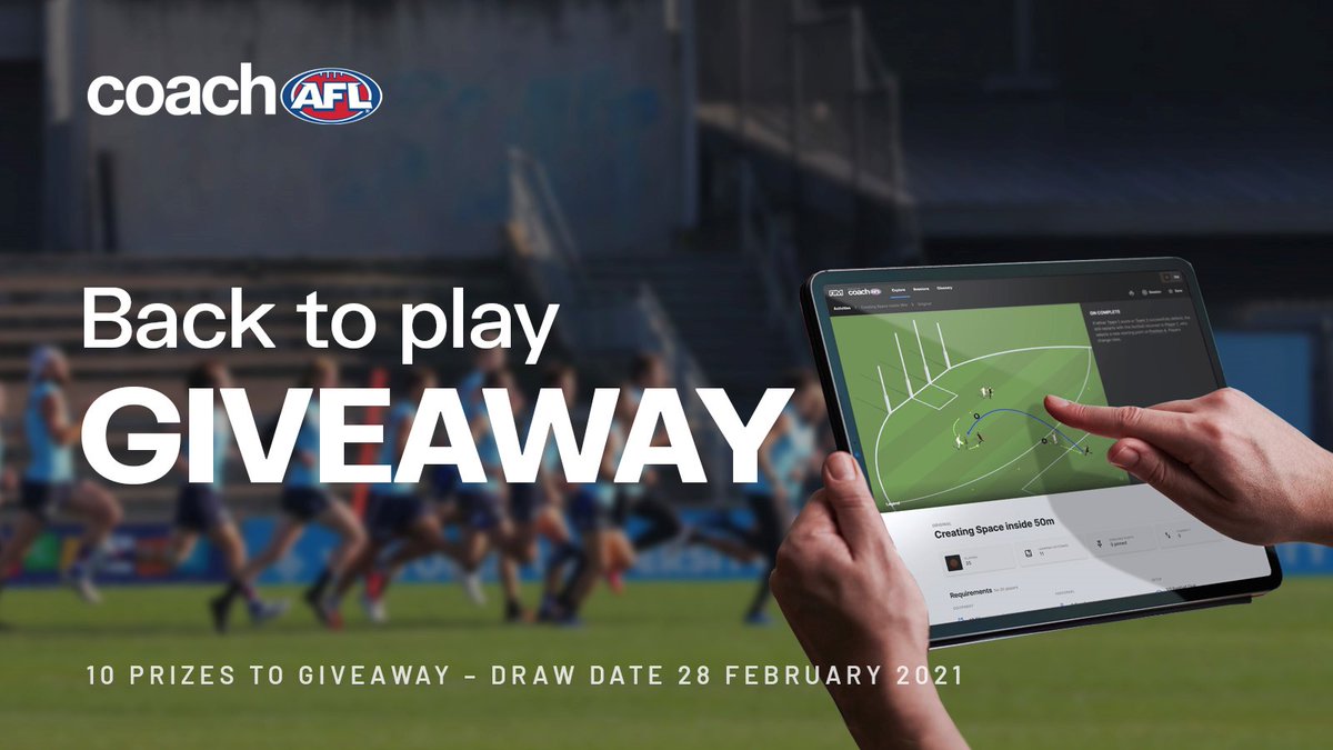 WAFootball's tweet photo. @CoachAFL has partnered with Rookie Me to provide you with a chance to win a CoachAFL Membership!
Find out more and ENTER TODAY at the link below. #evolvethegame
https://t.co/qj2QUs6P9g https://t.co/iLibVNMCqI