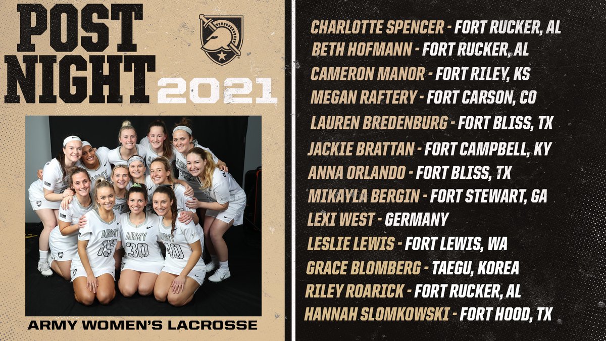 ArmyWP_WLax's tweet photo. Another milestone in the books 👏
Congrats to all of our Firsties for getting their post assignments tonight, we couldn't be more proud!
#GoArmy | #PostNight https://t.co/xFhO9a8yd5