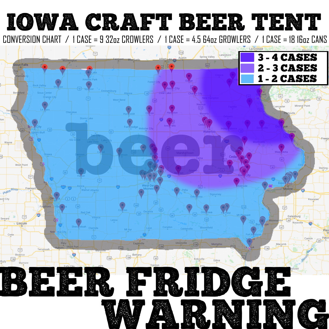 OK, listen up people!  This #BeerFridgeWarning is 7 days long.  7 days with lows below 0 is a little out of hand.  We also added a convenient conversion chart.  On a serious note, if you store beer in your garage, you may want to move it for the next week.