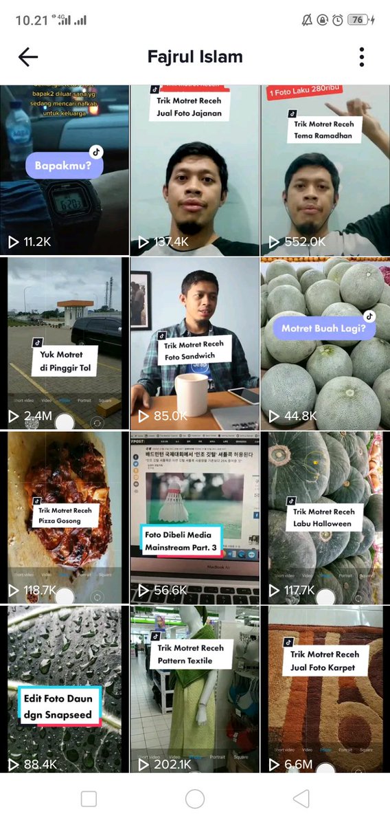 28. Fajrulisme (konten cara menghasilkan uang dari jual foto dan tips editing) https://vt.tiktok.com/ZSoekvTp/&nbsp;Yok bisa yok cari sambilan dengan jadi contributor