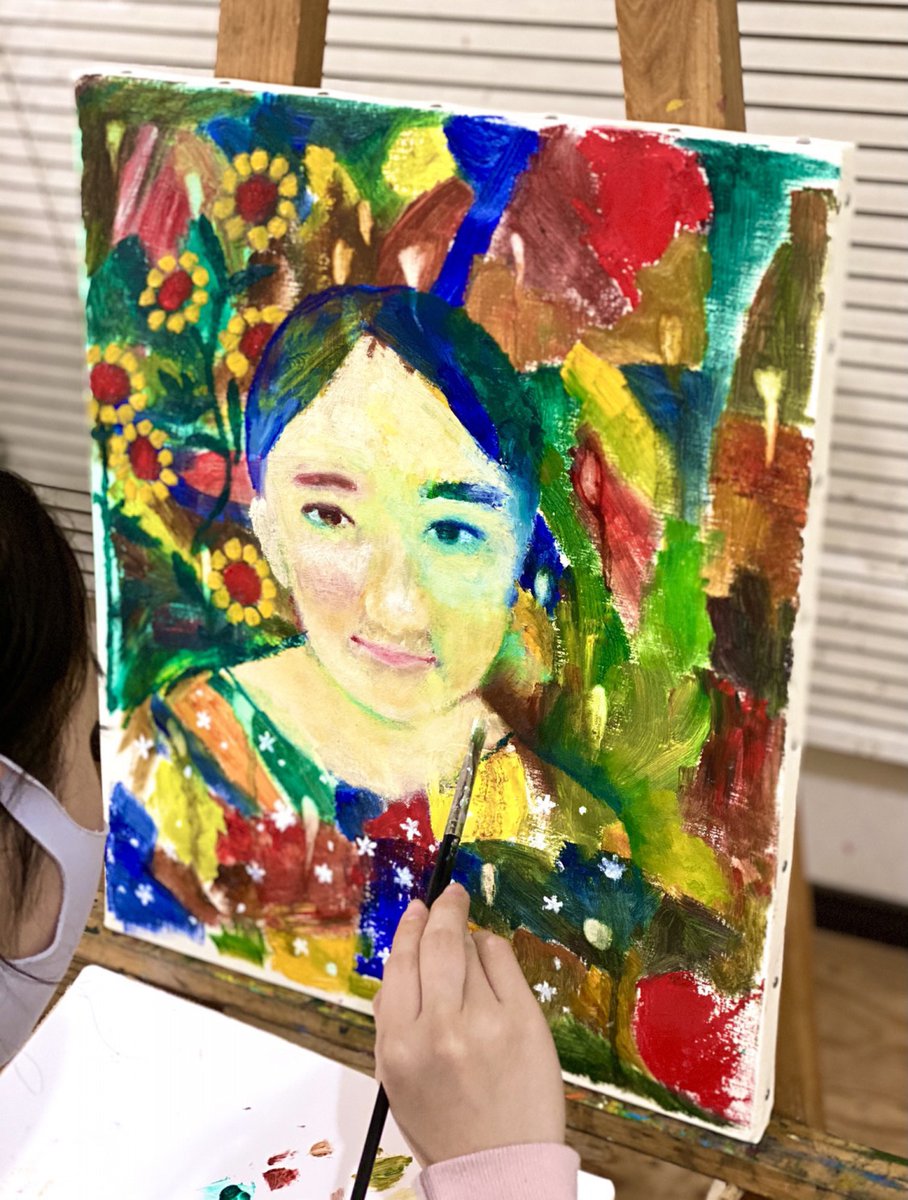 絵画教室 あたごラボ على تويتر 中学生 自画像を描く 絵画教室 Atago Art Lab あたごラボ T Co 4ln8a7fws2 絵画教室 あたごラボ