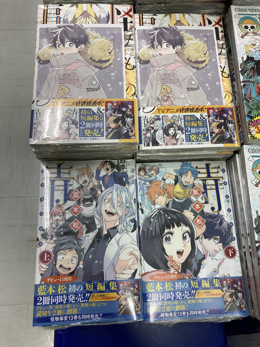 アニメイト郡山 書籍新刊情報 Tvアニメ好評放送中 怪物事変 最新13巻と藍本松先生初の短編集 青 の上 下巻が入荷しましたコォ 怪物事変 13巻には購入特典として イラストカード が付いてきますコォ Kemonojihen T