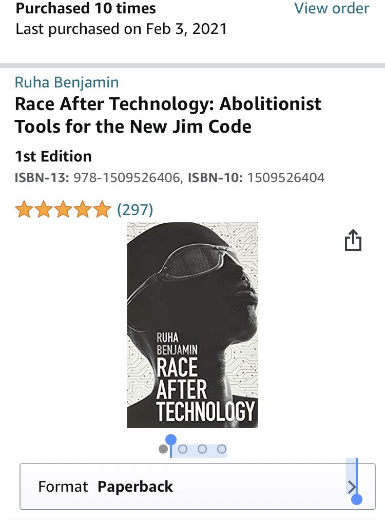 anoushnajarian's tweet image. Done. The powerful Race After Technology by @ruha9 is on way to you 📚 #NewJimCode
Happy Black History Month!
