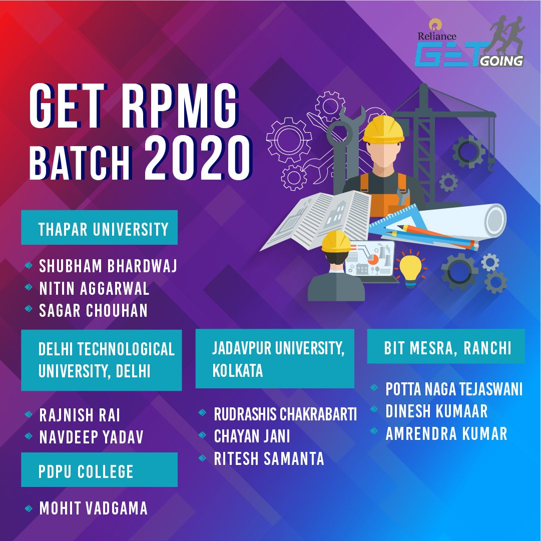 RILCampus's tweet photo. Introducing our batch of RPMG trainees for the year 2020! Here’s to succeeding further and making all your dreams come true.
#GET2020 #RILWayOfLife #RPMGBatch #RILGET #GETSetGO #GETintroduction #GET #RelianceIndustriesLimited #Reliance https://t.co/nHthnceBtA