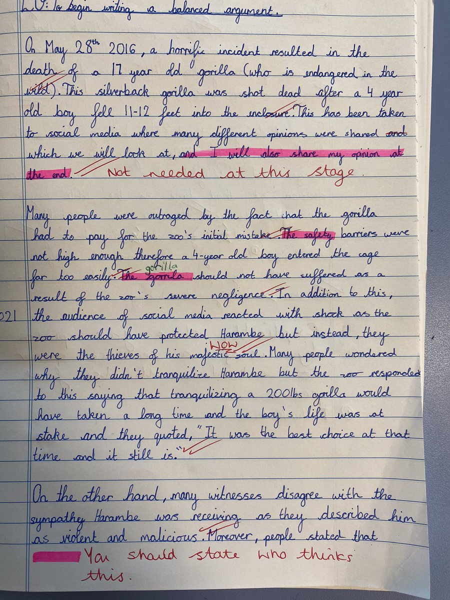 RebekahKirman's tweet photo. A balanced argument... by a 10 year old... who has English as a second language! 🤯 WOW! Superstar isn’t a big enough word. Isn’t she brilliant ⭐️ ✏️ 📖 @dave_uae @trudlebug @srsdubai1 https://t.co/3FLxsAnh3H