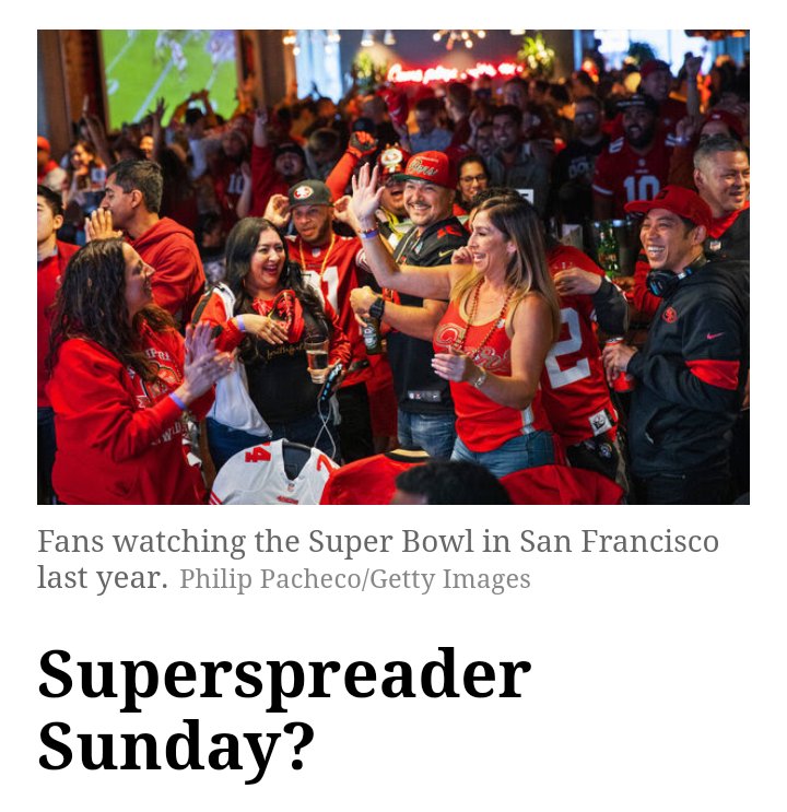 JohnRMoffitt's tweet photo. As America's new idiot-class gears up for a series of major super-spreader events across the country this weekend ... they scratch their tiny heads trying to figure out just why the #pandemic is lasting so damn long!
#SuperBowlLV
#LifeDuringPandemic
#WearADamnMask https://t.co/g4o0aO4WJs