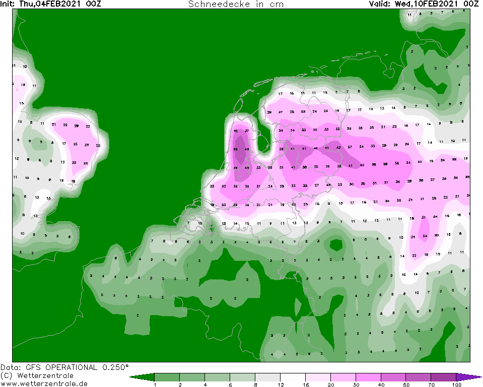 WeermanMichael's tweet photo. Halve meter #sneeuw  voor Noord Holland? GFS verwacht hier met een ijzige oostenwind lake effect #snow verschijnselen van over het relatief warme IJsselmeer! Bizar. En kijk eens naar die verwachte minima. Dit wordt een zeldzaam winterse februari week! #WINTER #sneeuw #driftsneeuw https://t.co/uQBGENNUkI