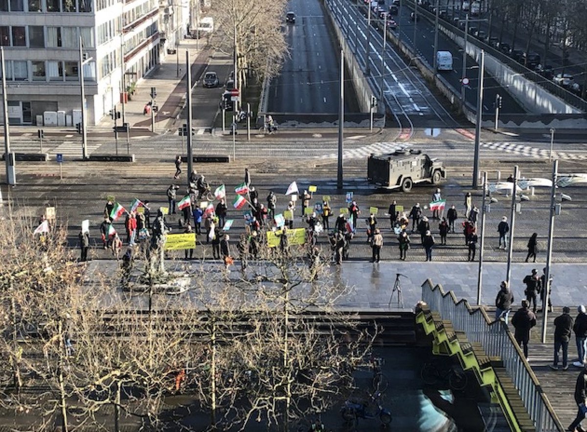 Iranian opposition activists are celebrating the verdict outside the courtroom. 9/