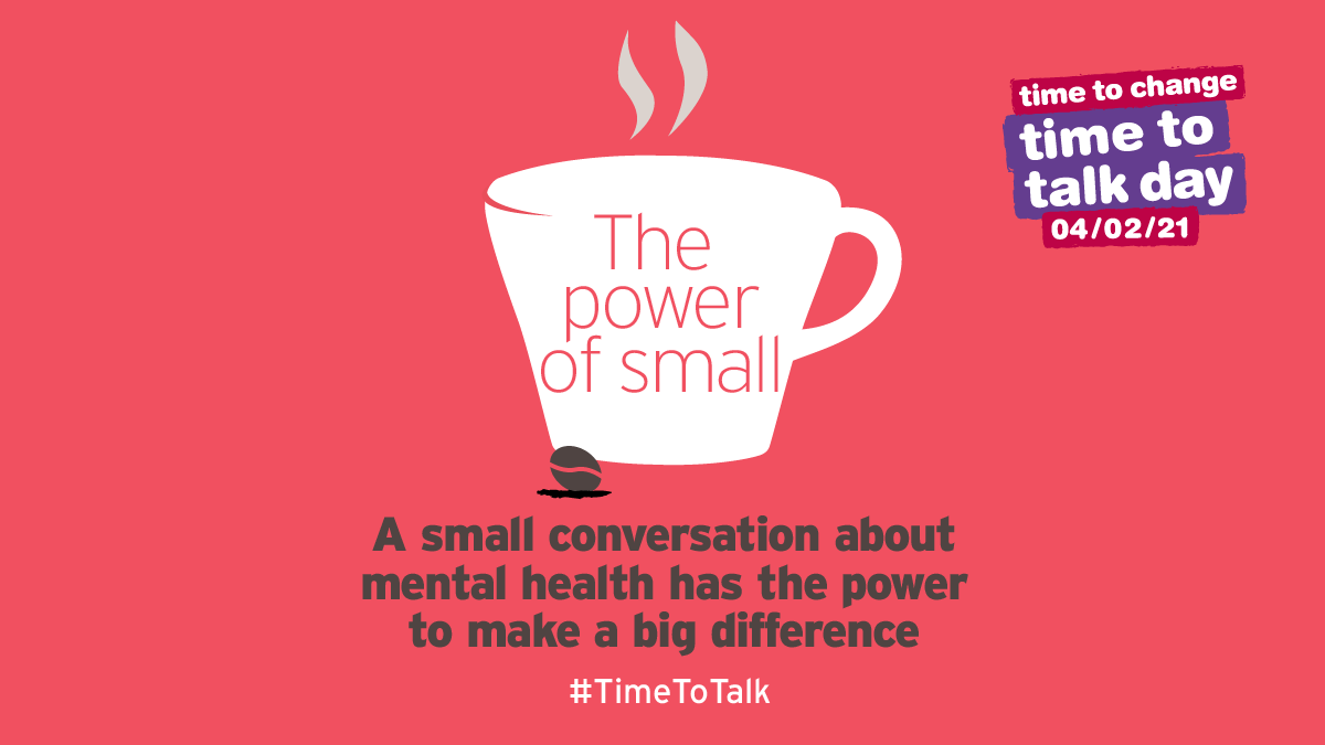 A quick chat, message or email may just make the difference to someone today. Think about who you could make contact with #TimeToTalk 🙂