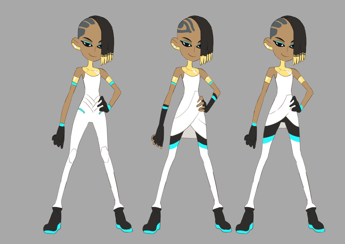 bill_otomo's tweet photo. Flora, Hannah, Manta and Shark - Chara Designs for #DRONERS https://t.co/p4R5fhHsls
