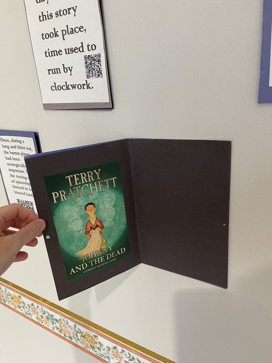 Awesome interactive display from <a href="/ArcadiaSch/">Arcadia British School</a> librarian <a href="/LibraryBarefoot/">Sanam Bozorgi</a>. The opening quote from incredible books and a QR code to scan so you know where it is in the library. Love it! 😍#CollabUAE #AppleDistinguishedSchool #library #AppleEDUchat #QRCode #getkidsreading