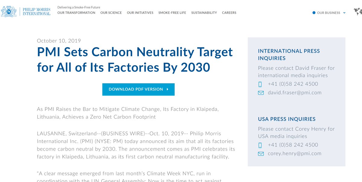 Oh also, I forgot to tweet this other day and it really belongs here. Nice spot to end.  https://www.pmi.com/sustainability/climate-change