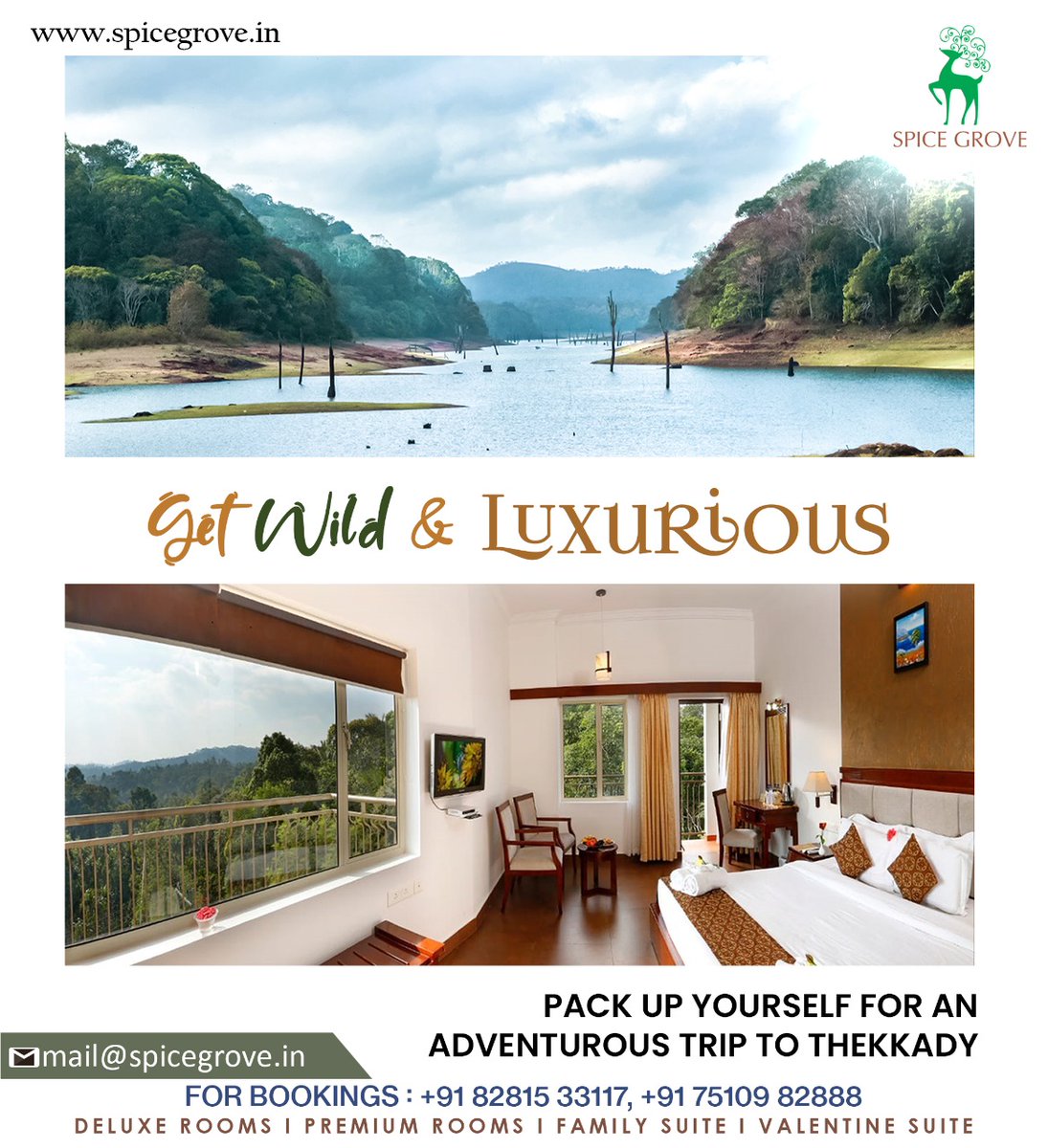 IamSpicegrove's tweet photo. Now it time for adventure at the wildness of #Thekkady. Visit Thekkady for a combo of adventure with #luxury amidst nature.

Book your stay with @spicegrove, this Vacations .
Call@: +91 8281533117 / +91 7510982888
https://t.co/WvExXskSvU

#memoriesatspicegrove #myspicegrovemoment https://t.co/KNsPMMkVSI