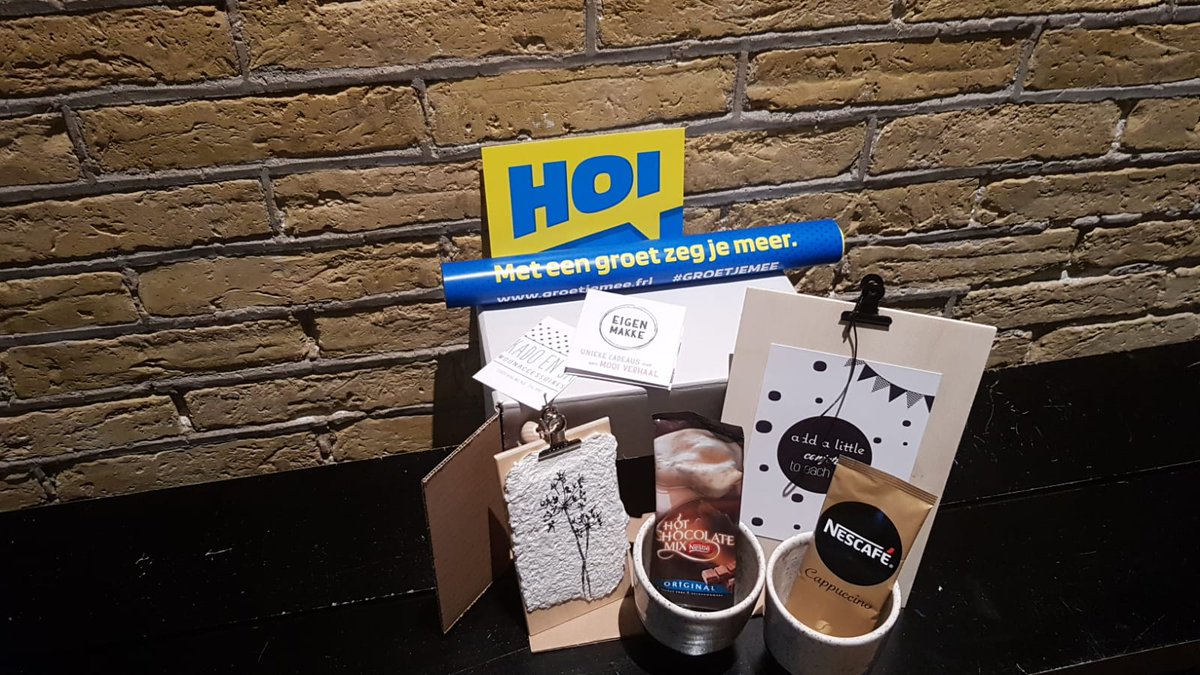 Hoe leuk is dit pakket van Kado en Sa ❤️! Kado en Sa is onderdeel van Talent en is een dagbestedingslocatie voor mensen met een verstandelijke beperking. Het pakket heet 'bakkie doen' nu dus met onze #groetjemee kaartjes 👇