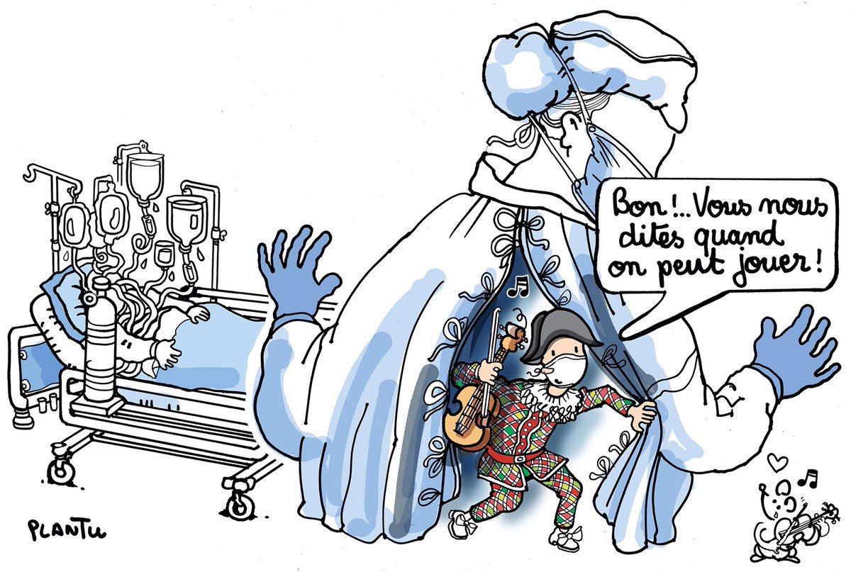 plantu's tweet photo. LE BLUES DES ARTISTES: le dessin du Monde de ce jeudi 4 février. https://t.co/BonC5YIM3G