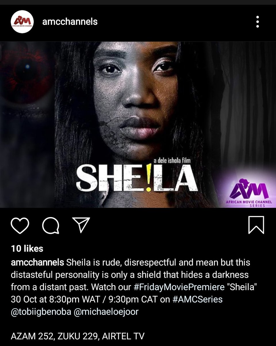 BigCholl's tweet photo. So Here's what I've been up to since 2017... I finally shot my feature film, it's titled Sheila, will be up on YouTube again (Shortly) it's currently on AMC though. AMC is on Startimes https://t.co/6ibFmYOk7T