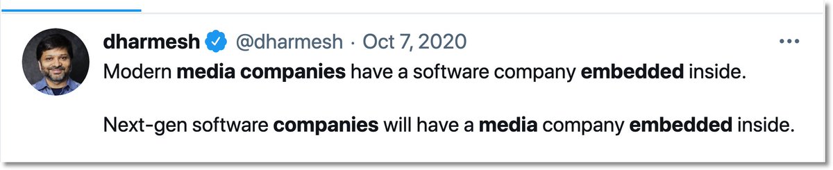 In Oct, I posited that next-gen software companies will have a media company embedded inside. 

Today, thrilled to announce that HubSpot is acquiring The Hustle, a media company whose mission is to inspire the next generation of entrepreneurs.

dharme.sh/2Mpmo8t