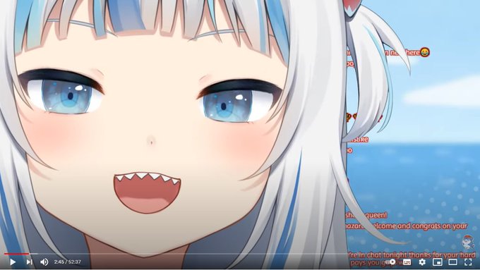 love here!
BIG SHARK!🦈🦈🦈
 #gawrgura 