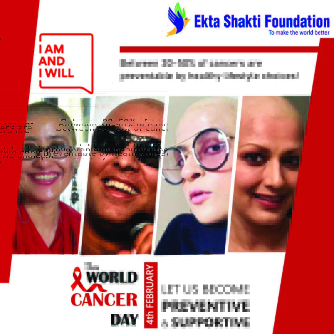ekta_shakti's tweet photo. #Together all of our actions matter!
This #Cancer day let’s become more #preventive and live a #healthy life. Spreading #awareness &amp; being #supportive towards people suffering is the #needofthehour.
#iamandiwll
#liveahealthylife #cancerfreelife #worldcancerday #cancerfreeworld https://t.co/DEHqCd9wvk