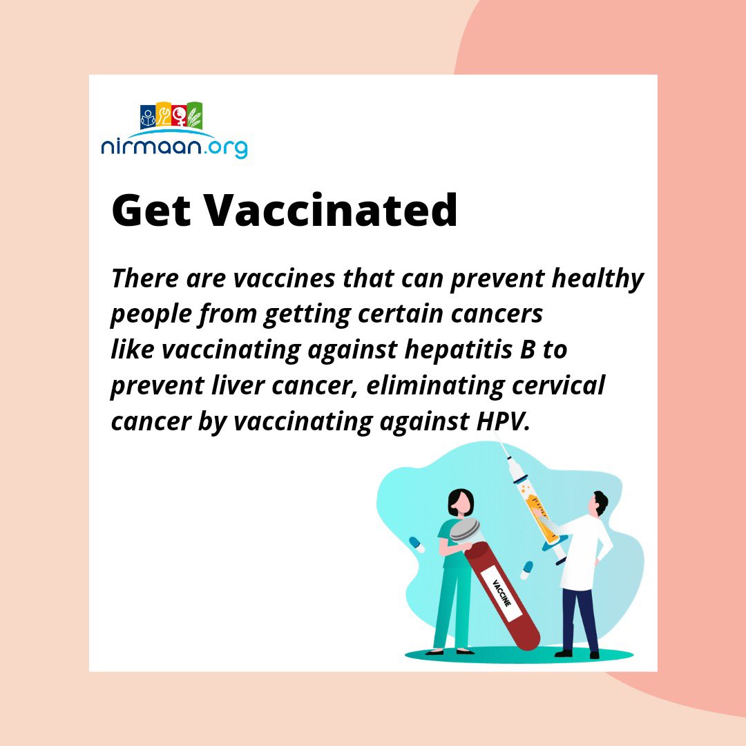 NirmaanBPHC's tweet photo. Cancer is one of the leading causes of death in the world. Yet, 30-50% of cancers are preventable by healthy lifestyle choices. Others can be detected early, treated &amp; cured. Here are few tips to reduce the risk.
#WorldCancerDay #worldcancerday2021 #Nirmaan https://t.co/9I2WT7el7t