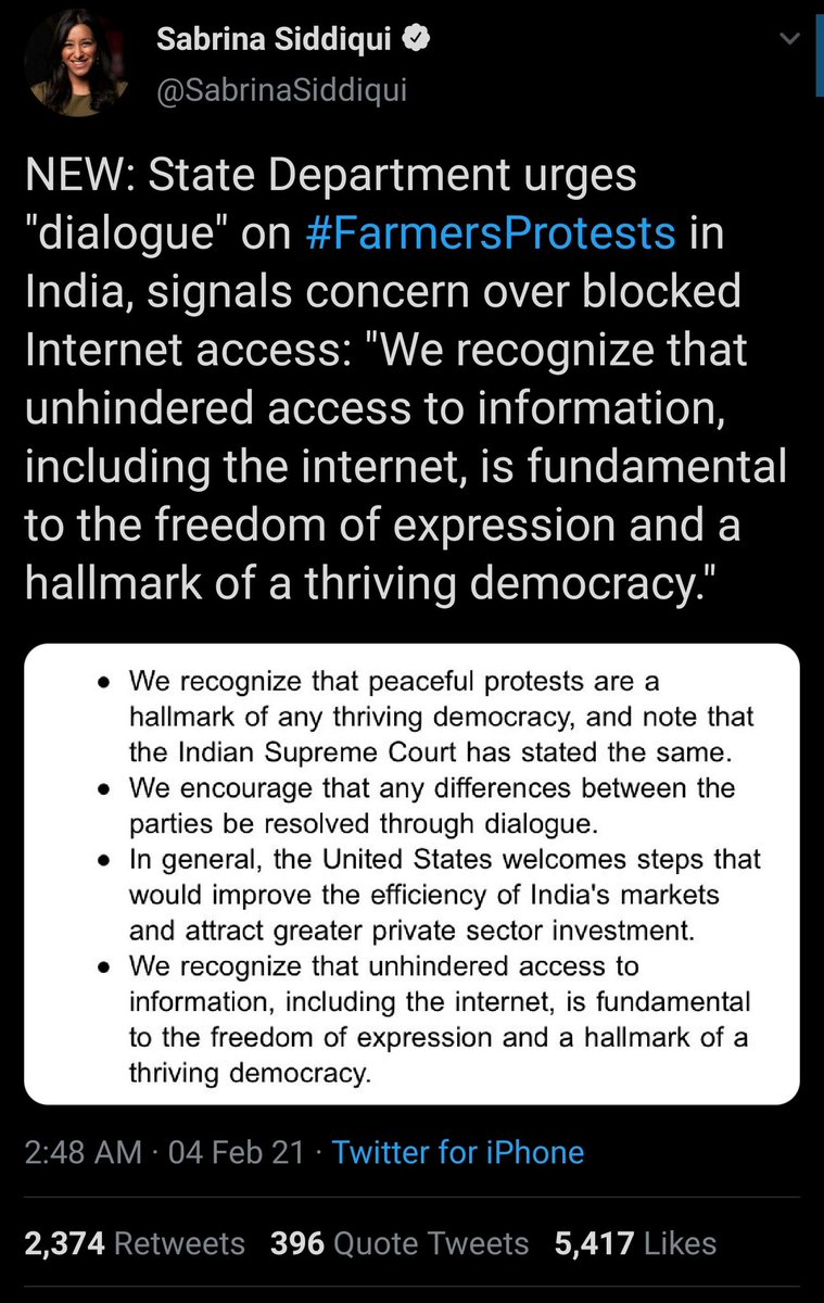 ivivek_nambiar's tweet photo. What US State Department actually said vs what ANI, and hence, a lot of Indian media houses reported. 

It's not that they have comprehension issues, this is how propaganda works. https://t.co/ywZ2xv9I5x