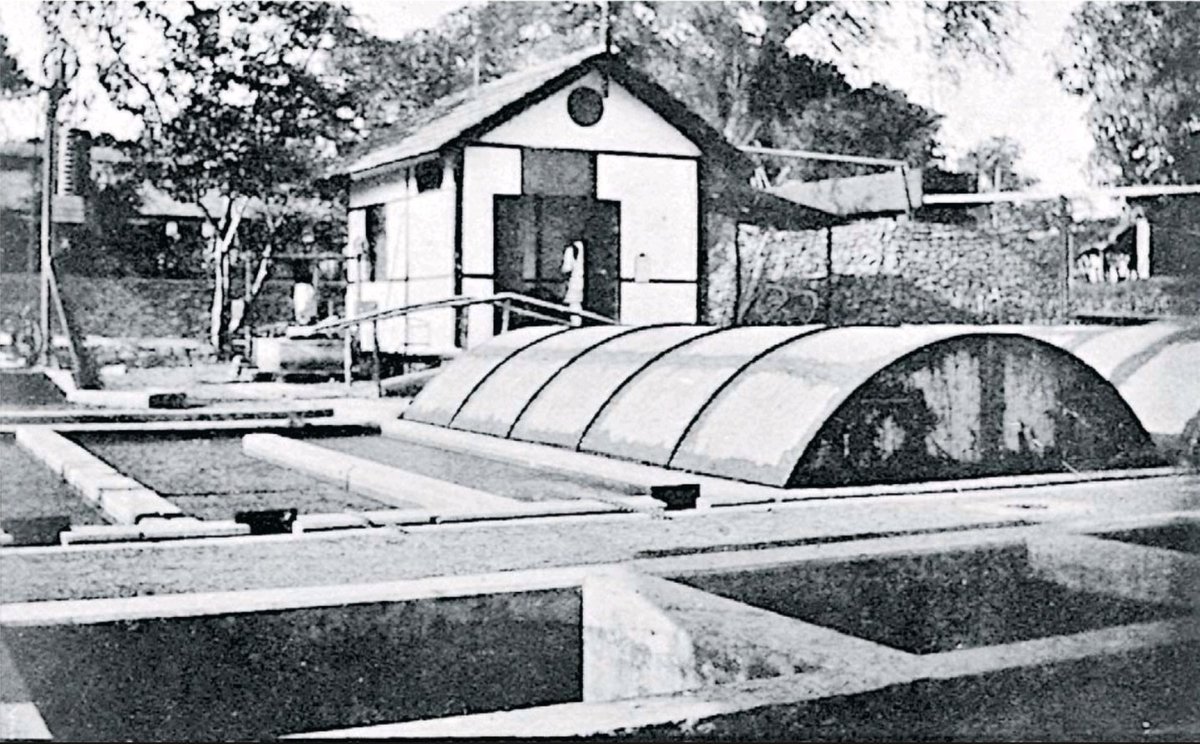 3. Anaerobic digestion works by sealing manure in a giant pit to keep oxygen out while microbes feed on the contents, producing biogas as a byproduct. One of the first applications of this technology was in the late 1800s at a leper colony in Matunga, India (see pic).