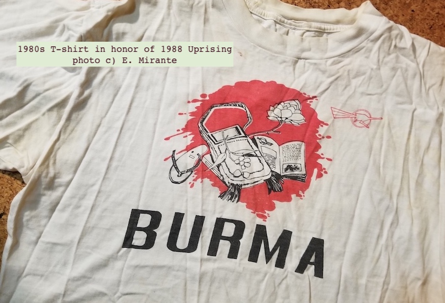 6. 1988 with military economic control causing extreme distress students took to streets. Prodemocracy movement general strikes spread throughout Burma. Dictator Ne Win stepped down but wd be replaced by juntas continuing military rule. 3,000+ civilians massacred in crackdowns.
