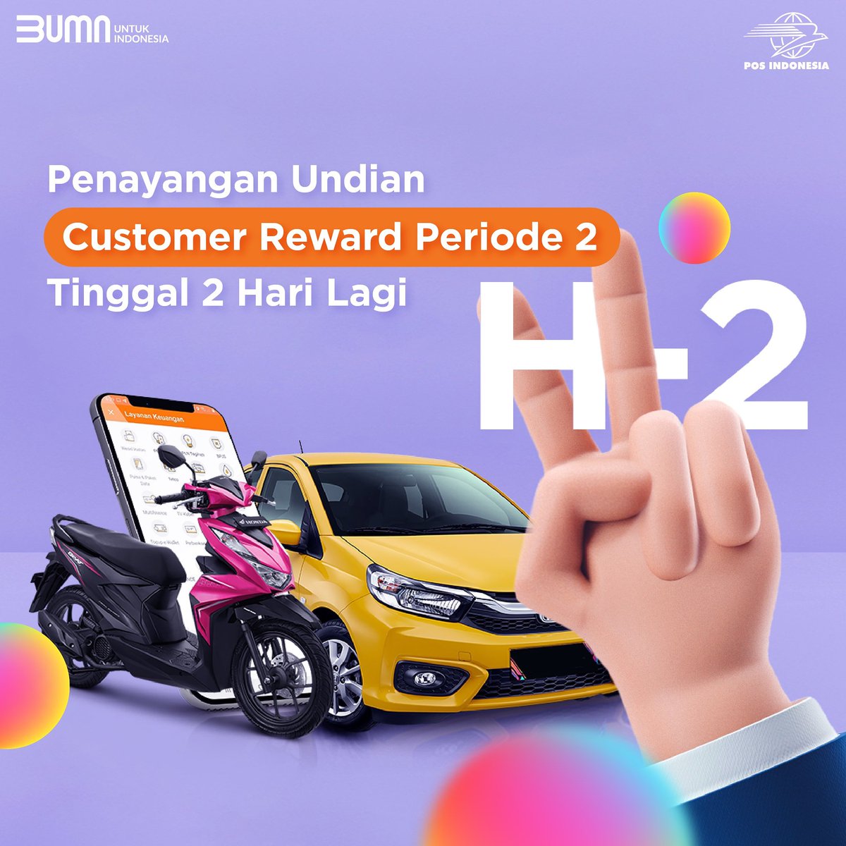 PosIndonesia's tweet photo. Sahabat, diinget-inget yah sebentar lg pengundian #PosCustomerReward periode 2
Ayo bnykin doa spy bisa jd pemenang motor. dan km yg blm ikut di periode 2, bnykin bertransaksi di #PosIndonesia pakai #PosgiroMobile spy bisa ikut #PosCustomerReward periode 3
Let's go gercep yah! https://t.co/EjA3LXC8R4