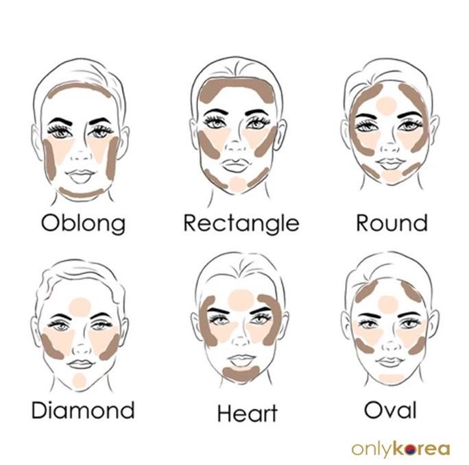 OnlyKorea.Asia Twitter: "Make up tips for different face❗❗❗ You have to and highlight according to your face shape❗❗❗ ✓ Oblong ✓ Round ✓ Diamond ✓ Heart ✓ Oval