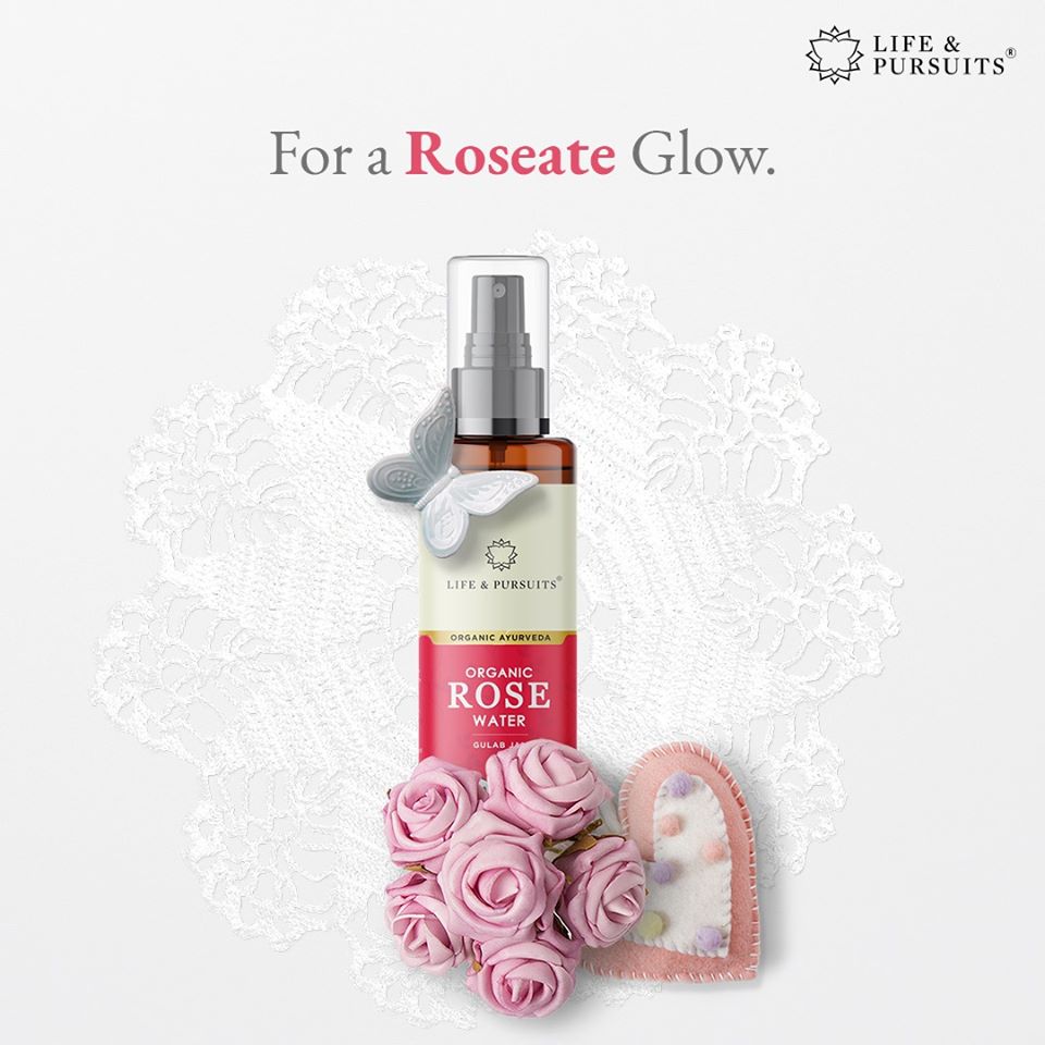LifeandPursuits's tweet photo. It’s here. Now you can get healthy, glowing, and hydrated skin, in a jiffy. Life &amp; Pursuits’ Organic Rose Water is here to unblock your skin pores and absorb excess oils, thereby providing you with rose-like beauty. Grab one for yourself, today itself.
#RealOrganicAyurveda https://t.co/omw3c7p8lo