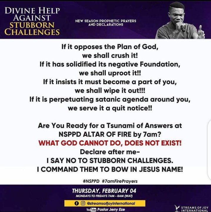 BasiliKitChen's tweet image. Join this link now 🔥 God is at work 🔥🔥 instagram.com/streamsofjoyin…
#NSPPD #altarofprayer #7amFirePrayers