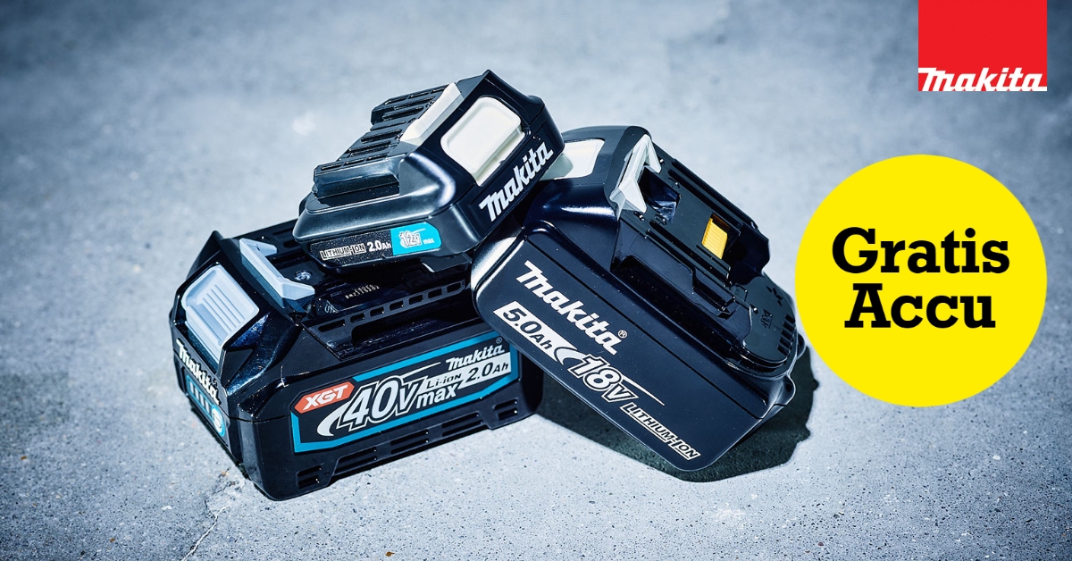 Probin_ppdrecht's tweet photo. Gratis #Makita accu bij aankoop van een actiemachine. Van 1 december 2020 tot en met 31 maart 2021 ontvang je een gratis accu bij aankoop van een CXT, LXT of XGT 40 V Max machine t.w.v. €90,00 excl. BTW of meer. Voorwaarden en deelnemende machines op https://t.co/waCYwCbUC2 https://t.co/6vQlCrHKDE