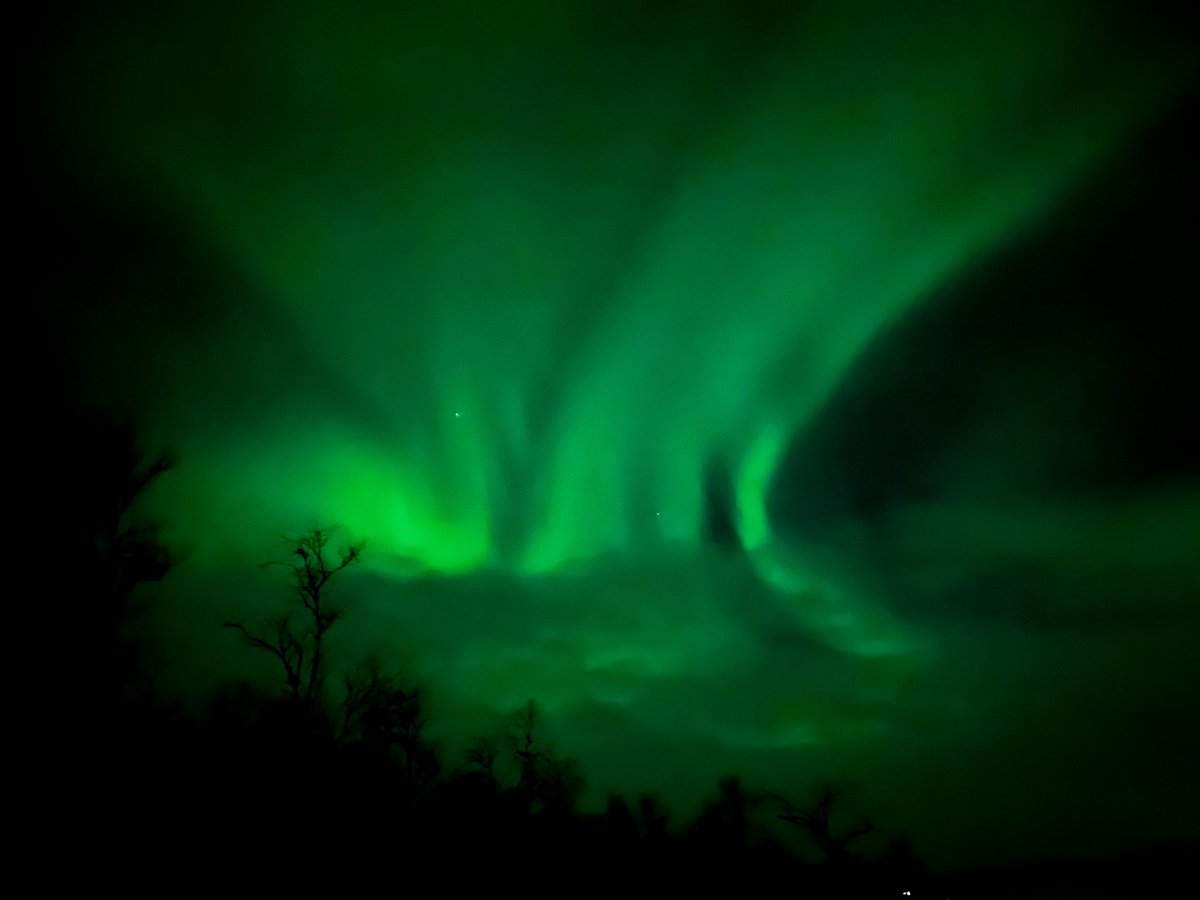 ValtteriBottas's tweet photo. Last night 💚

#VB77 #Aurora #NorthernLights https://t.co/n83gCKhIkI