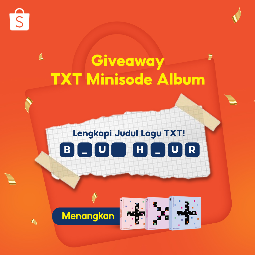 ✨ GIVEAWAY TXT Minisode Album ✨ MOA~ mau dong dapetin albumnya? Langsung aja ikuti caranya ya:

1. FOLLOW @SHOPEEID
2. RT &amp; LIKE tweet ini
3. REPLY jawaban kamu pakai #ShopeeGiveawayMinisode SEBANYAK-BANYAKNYA

Pemenang dipilih acak &amp; diumumkan 9 Feb 2021. GOOD LUCK!