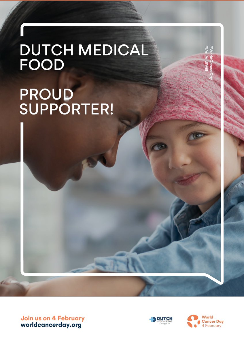 DutchMedical's tweet photo. Today is the World Cancer Day! 🌍
Dutch Medical Food is a proud supporter, addressing inequality in the management of cancer patients around the world. 
#IAmAndIWill #WorldCancerDay #DutchMedicalFood #CaringForAll
Learn more: @makecancerknown https://t.co/GjfSzUyQav