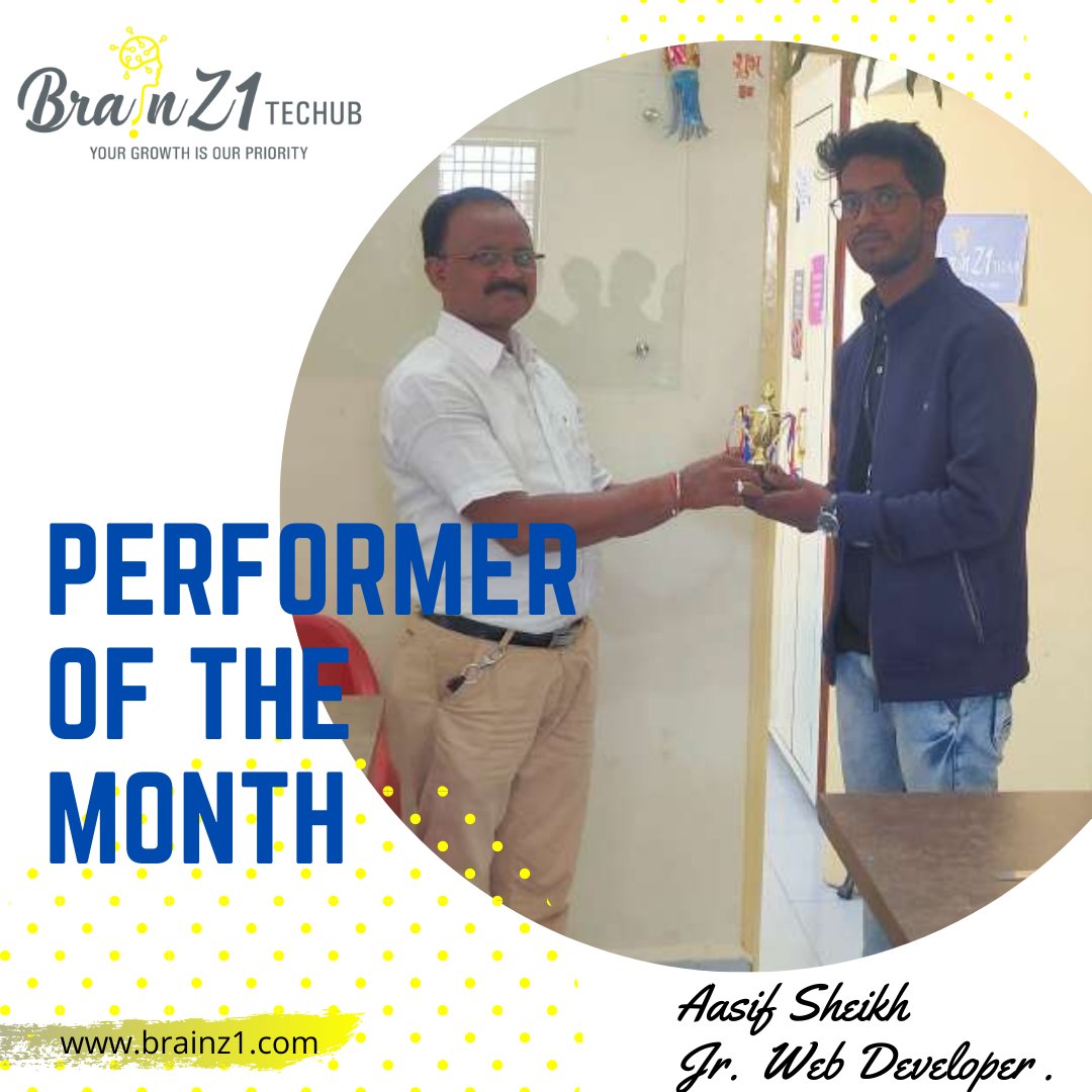 Brainz111's tweet photo. ✨Our star performing talents for the Month of January are Aasif, Sumedh, Milind, Shubham, Kaustubh, Tanvi &amp; Mithilesh! 👏 

#employeeappreciation #employeeofthemonth #teamwork #teammemberofthemonth #teamworkmakesthedreamwork #bz1 #brainz1 #brainz1techub #bz1community https://t.co/RUYzgmgnAY