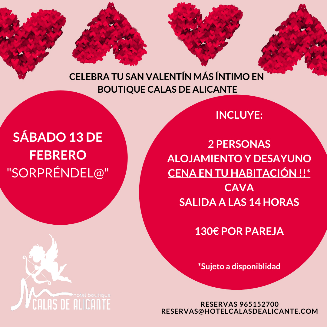 San Valentín está a la vuelta de la esquina y el Hotel Calas de Alicante ha lanzado una propuesta que no vais a poder rechazar