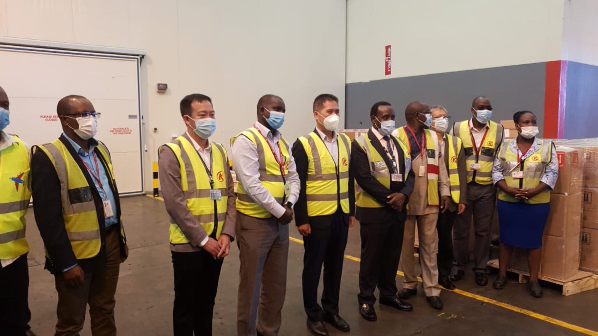 It was our pleasure to host H.E. Amb Zhou Pingjian, the People's Republic of China's envoy to Kenya, at our #CargoCentre today. The KQ team led by CEO &amp; GMD <a href="/kilavuka/">Allan Kilavuka</a> &amp; Cargo Dir. Dick Murianki, took him on a tour of our warehouse, including our state-of-the-art #PharmaFacility