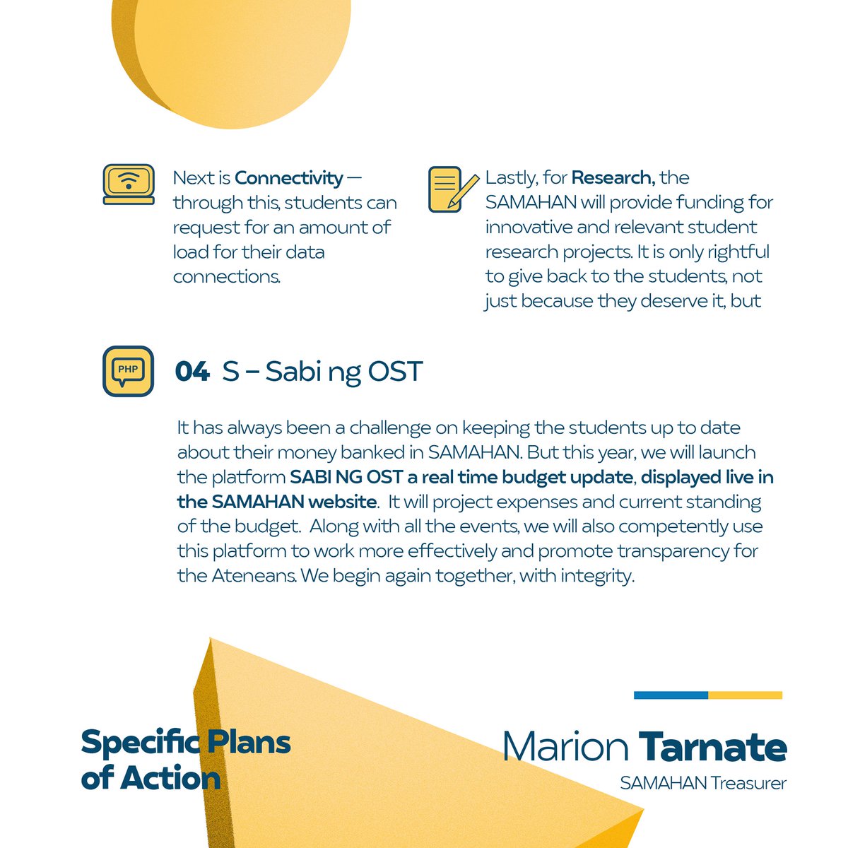 beginagain_vote's tweet photo. #BeginWithMarion🤍
Our next SAMAHAN Treasurer Marion Tarnate will make sure that what we are paying for will be maximized and felt in every bit of it.
More of Marion’s platform: visit https://t.co/8CzEGOjNic https://t.co/hzgUKXvUt7