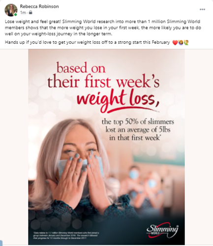 SwPippa's tweet photo. Lose weight and feel great! Slimming World shows that the more weight you lose in your first week, the more likely you are to do well on your weight-loss journey . Click the link if you’d love to get your weight loss off to a strong start this February.

https://t.co/efyLyWhfrd https://t.co/9LrtJiFBKd