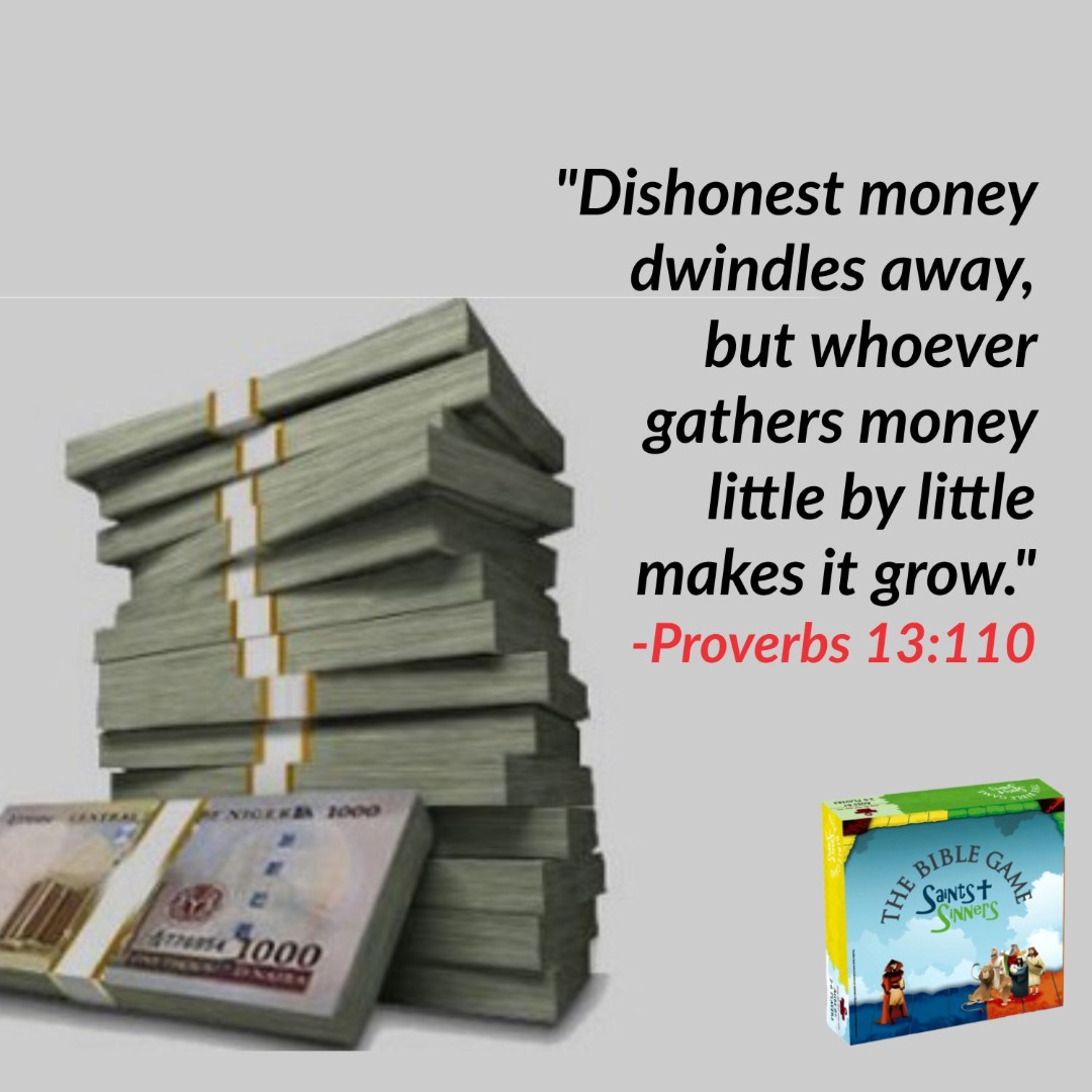 BGIfinanceclub's tweet photo. "Dishonest money dwindles away, but whoever gathers money little by little makes it grow."
-Proverbs 13:11
#scripturechallenge #scripturemoveslife #Scriptures #MoneyTalks #Finance https://t.co/aTRq7Q060x