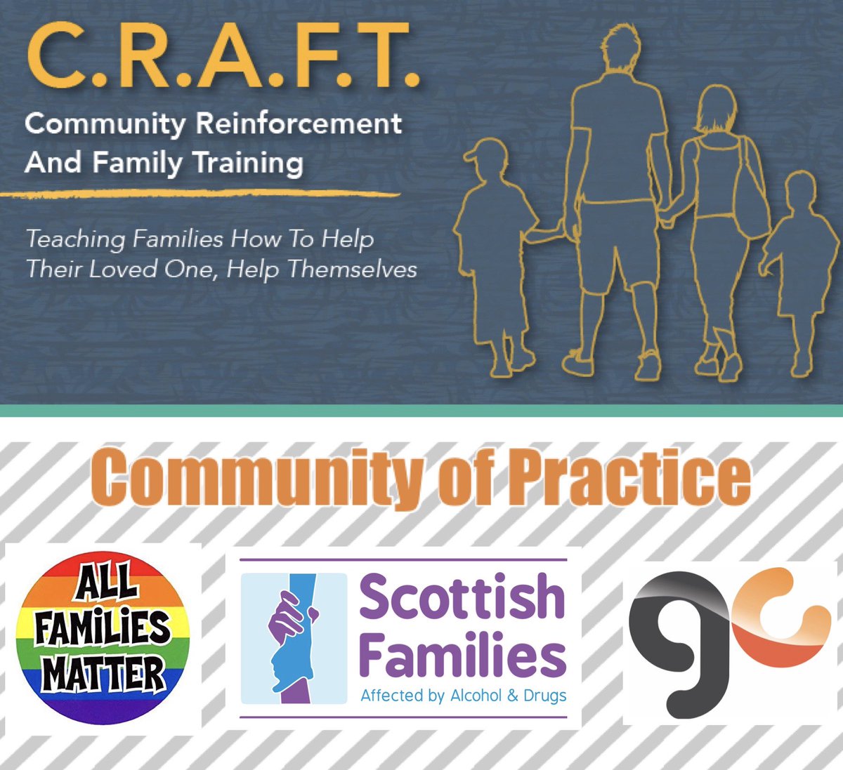 GBMC73's tweet photo. @CatrionaMath @Scottish_ddtf @ScotFamADrugs do such great work don’t they 💛 Putting #Families #front & #centre at the heart of everything 🤓 I collaborate with the #SFAD #TreamTeam to ensure family members have access to #CRAFT which is also parr this amazing #human #centred #project 🙌🏻 were all #CraftDaft https://t.co/vGD2ottKg8