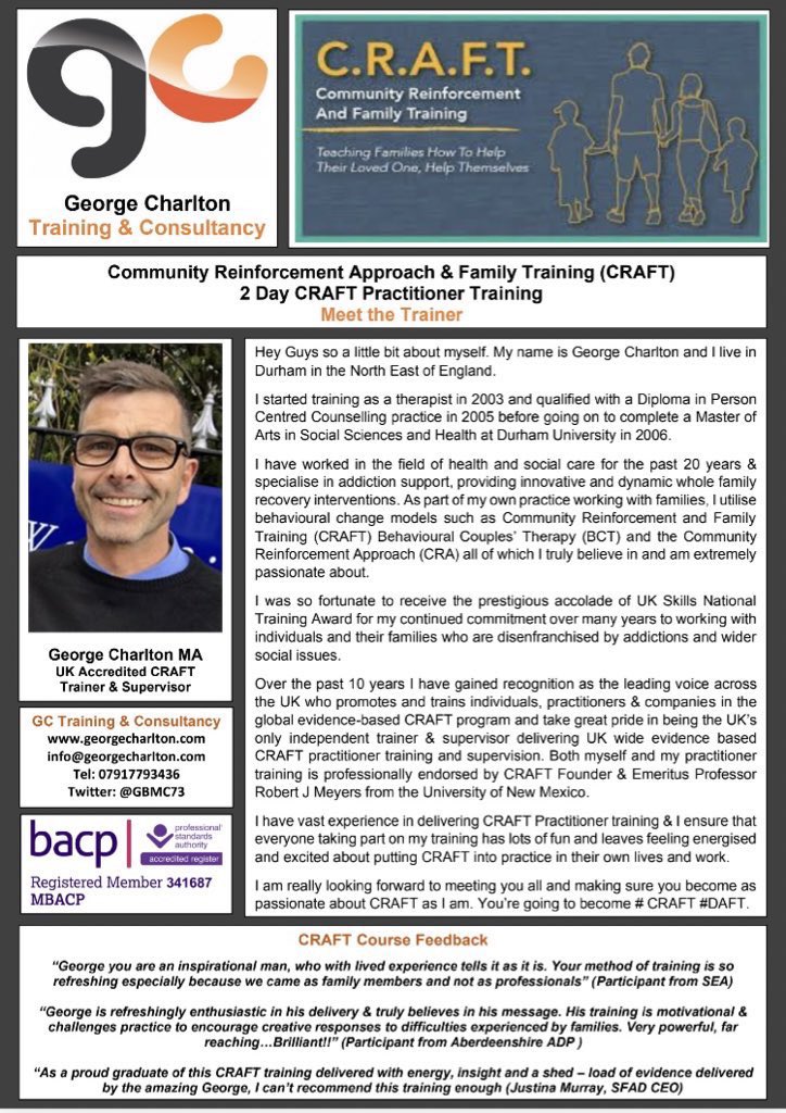 GBMC73's tweet photo. @CatrionaMath @Scottish_ddtf @ScotFamADrugs do such great work don’t they 💛 Putting #Families #front & #centre at the heart of everything 🤓 I collaborate with the #SFAD #TreamTeam to ensure family members have access to #CRAFT which is also parr this amazing #human #centred #project 🙌🏻 were all #CraftDaft https://t.co/vGD2ottKg8