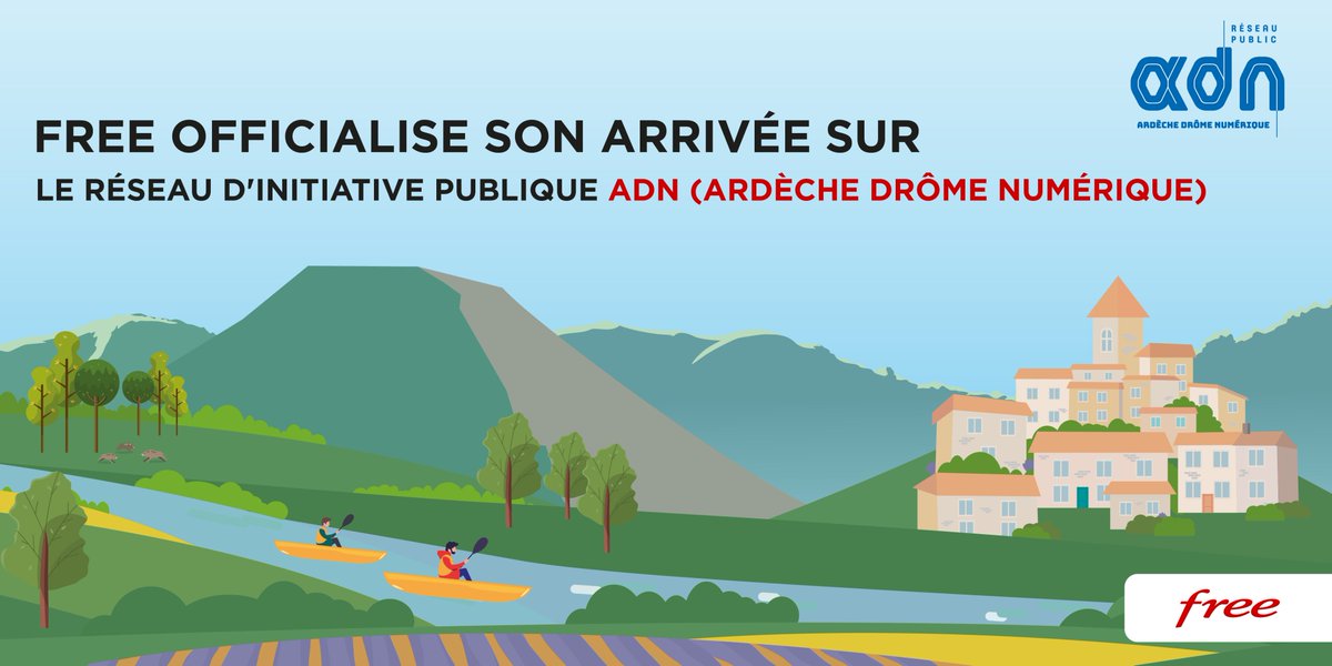 La #Fibre Free est disponible sur le Réseau d'Initiative Publique Ardèche Drôme Numérique. (ADN)
Pour en savoir plus :
bit.ly/3jeIvKF

#MerciFree #THD #FTTH #RIP #ArdecheDromeNumérique
<a href="/Prefet07/">Préfet de l'Ardèche</a> <a href="/FabriceBrun/">Fabrice Brun</a> @Ardeche_07 @La_drome <a href="/MoutonMP/">Marie-Pierre Mouton</a>