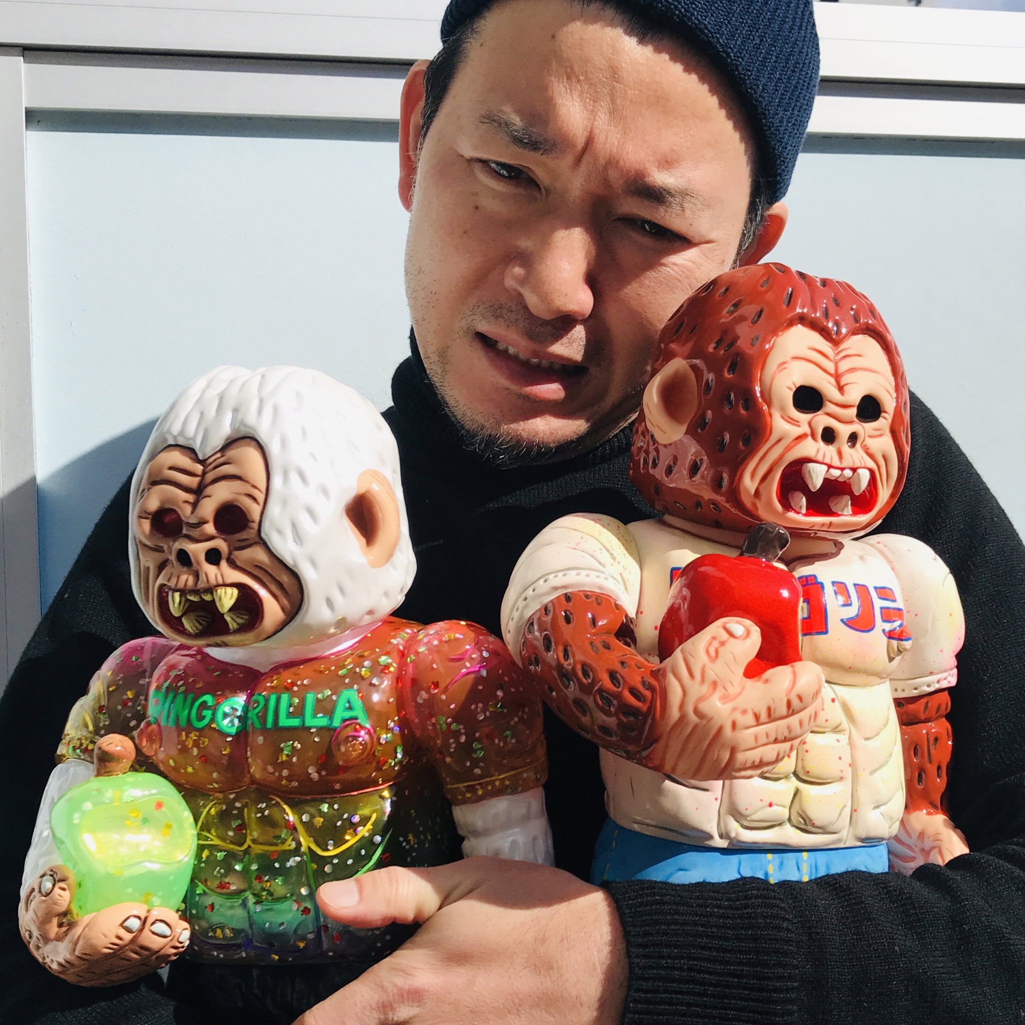 リンゴリラ インディーズソフビ 明 ソフビ デハラユキノリ