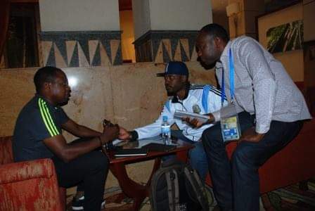 DennarEmeka's tweet photo. Exactly 5 years ago with African football legend @KalushaPBwalya at #CHAN2016 in Rwanda. Cc' @iamMightyGeorge @K1Says https://t.co/YrOIQgQHyL