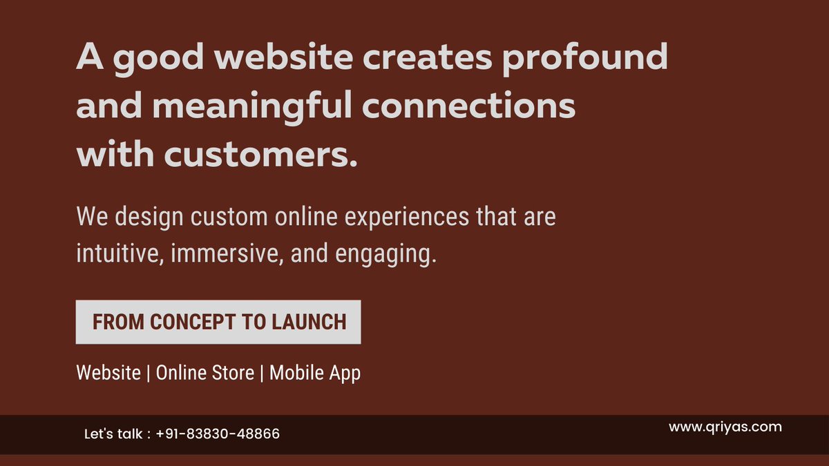qriyasweb's tweet photo. We design stunning user experiences, optimised for conversions and impact. #UIDesign #Website #B2C #B2B #Design https://t.co/E4sOXIjR4J