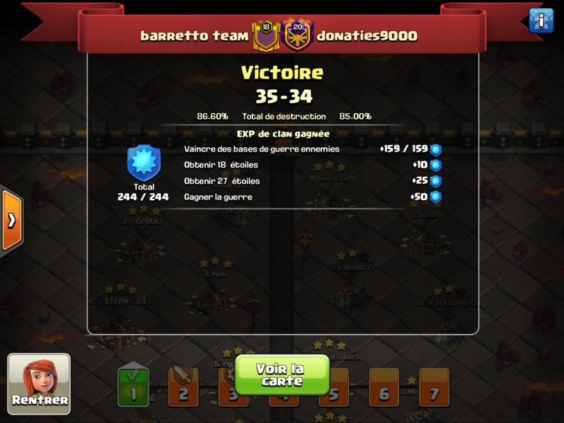 🔥Bon début de CWL pour les 2 teams Barretto en Champion III, avec 2 victoires !